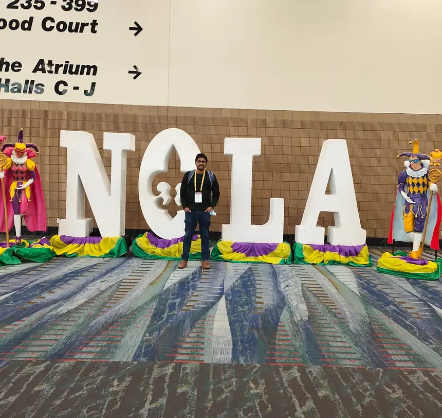 The NOLA letters sculpture in New Orleans.